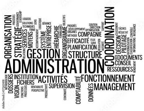 Nuage de Tags "ADMINISTRATION" (gestion entreprise organisation)