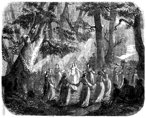 Quadro su tela Women Dancing - Middle-Ages