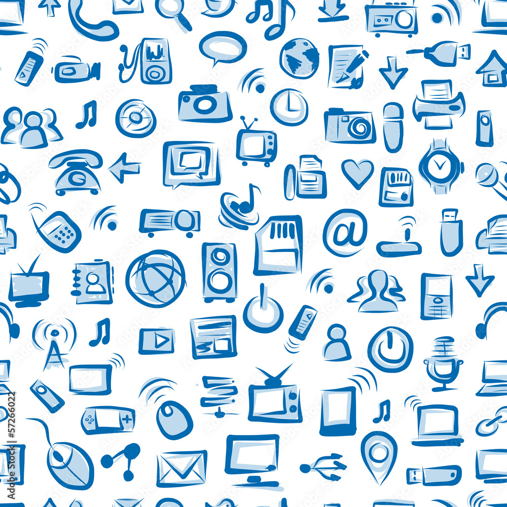 Seamless pattern with IT devices for your design Seamless pattern with IT devices for your design