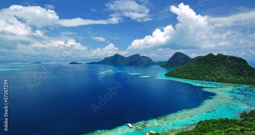 Malaysia Sabah Scenic View of Tun Sakaran Marine Park Semporna photo