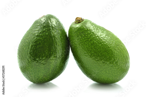 avocado on white background