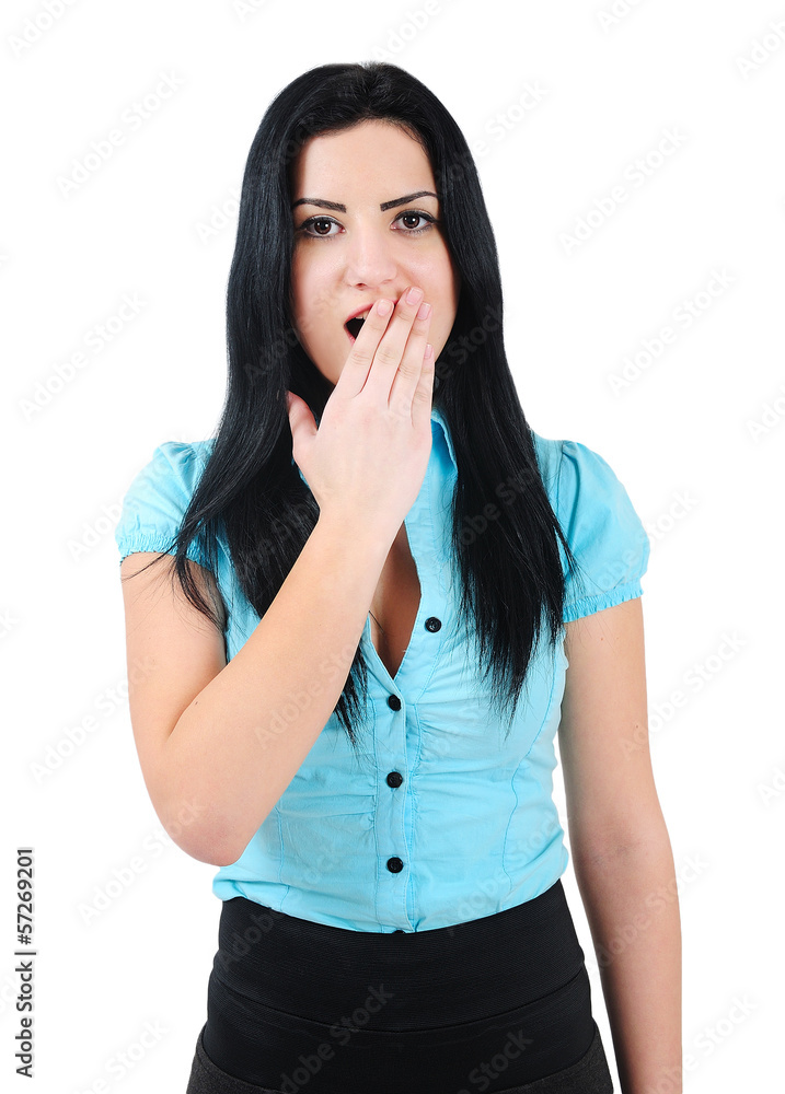 Isolated business girl