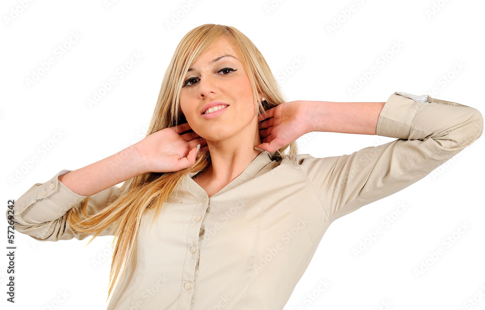 Isolated business woman Isolated business woman