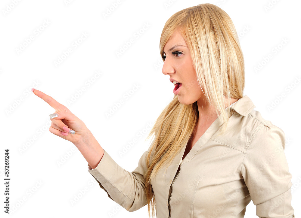 Isolated business woman Isolated business woman