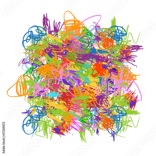 Frame made from childish doodles for your design