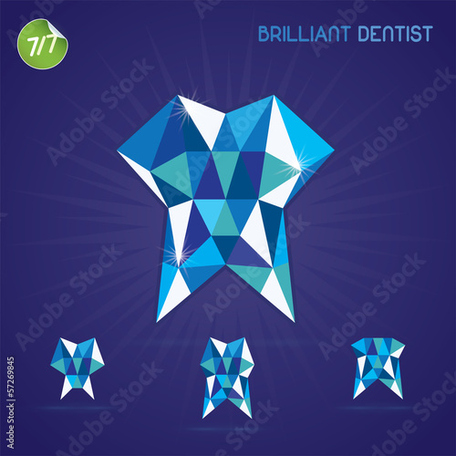 Dentist Symbols, Sign, Illustration, Button, Badge, Logo