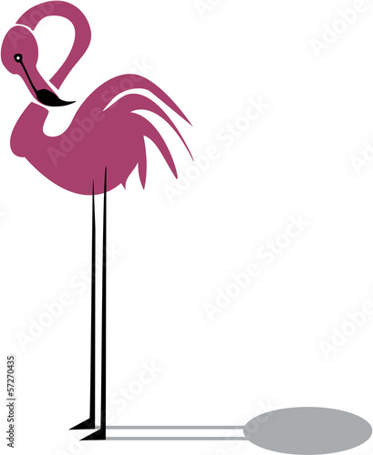 Funny pink flamingo