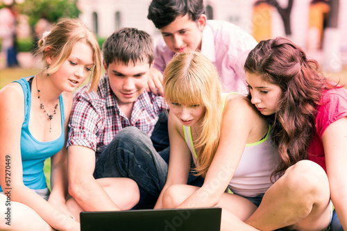 Group of happy smiling Teenage Students