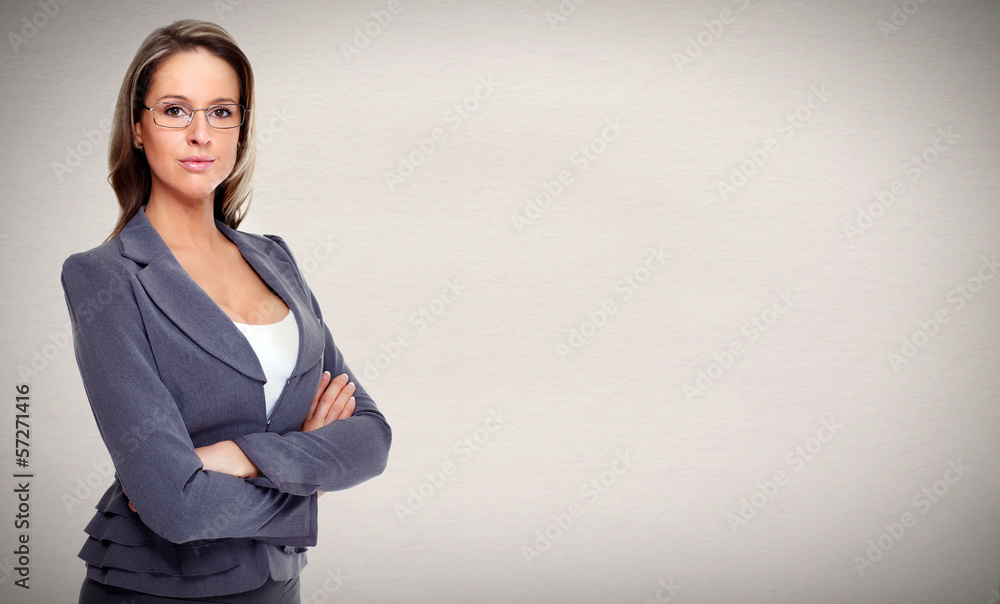 Business woman with eyeglasses. Business woman with eyeglasses.