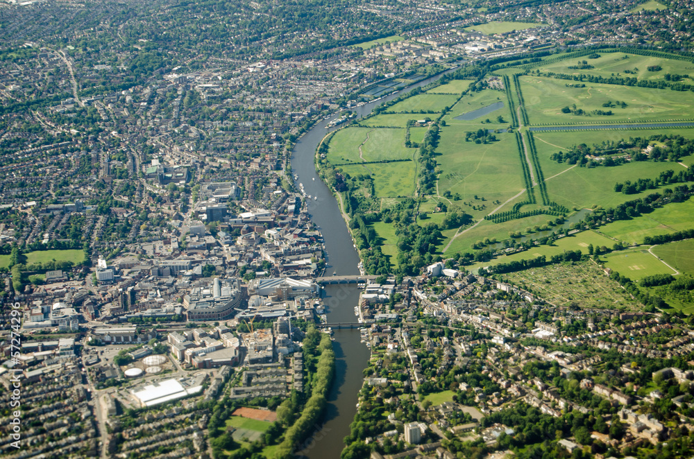 Fototapeta premium Kingston i Hampton z powietrza