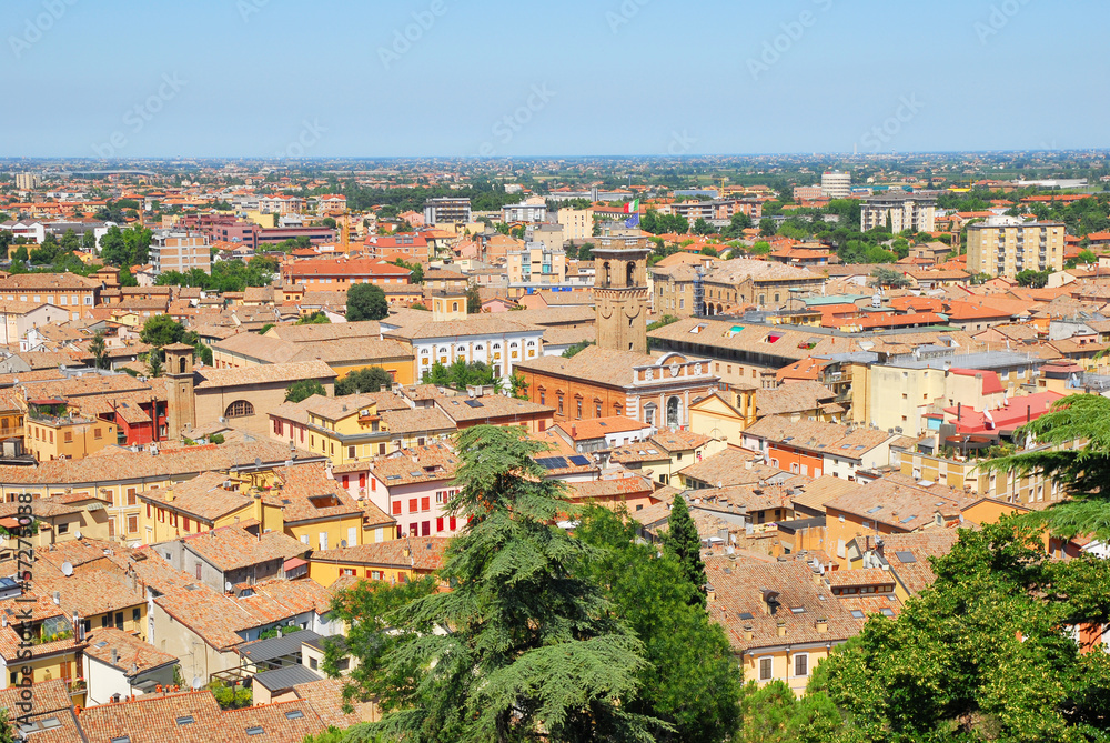 Italy, Cesena aerial view.