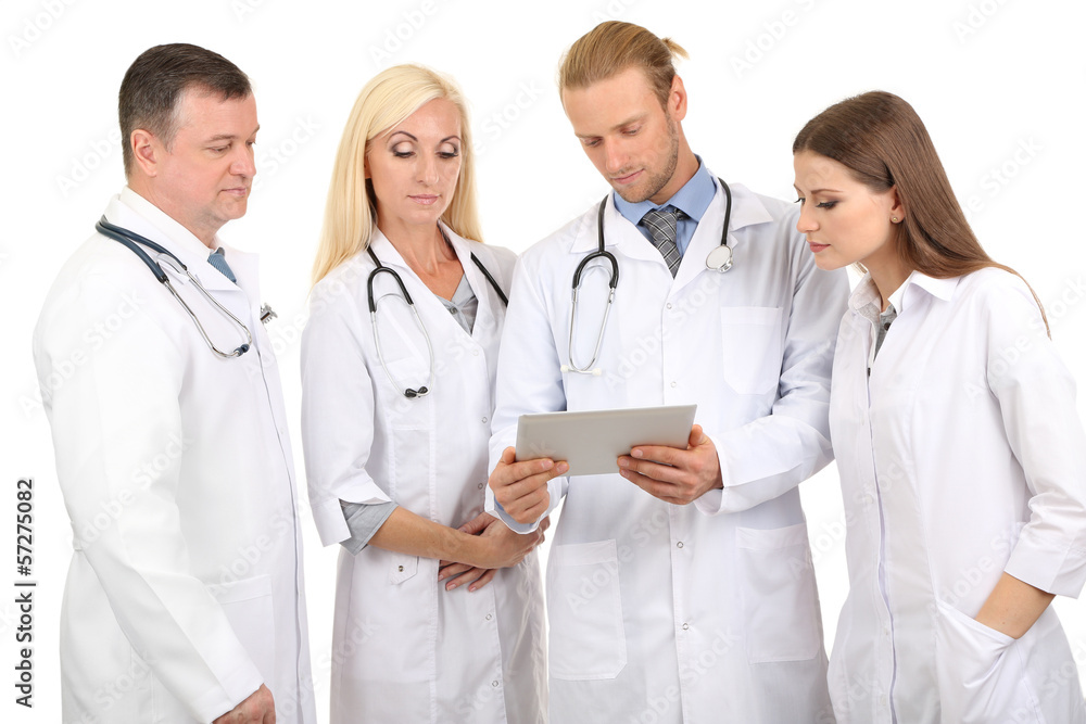 Medical workers isolated on white Medical workers isolated on white