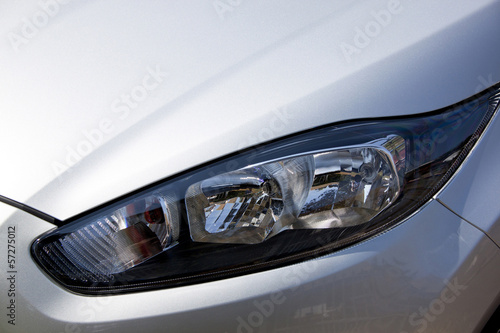 Closeup of Vehicle Left Front Head Lamp