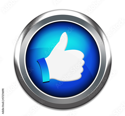 Hand Shaped button thumbs up