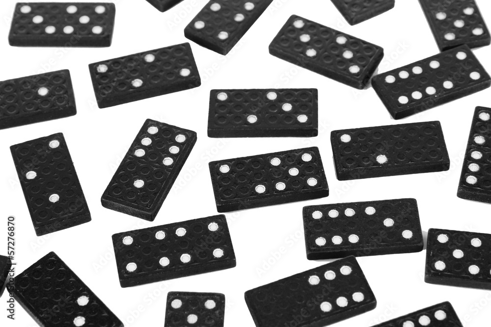 Dominoes on white background Dominoes on white background