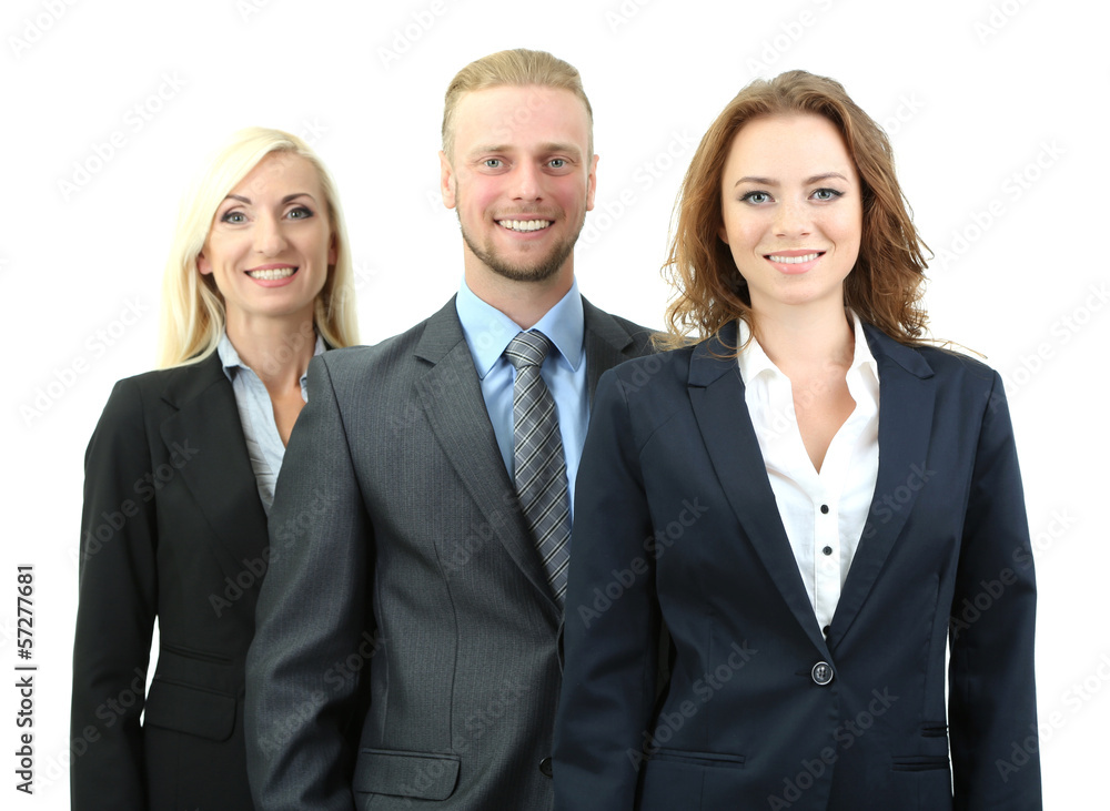 Group of business people isolated on white Group of business people isolated on white