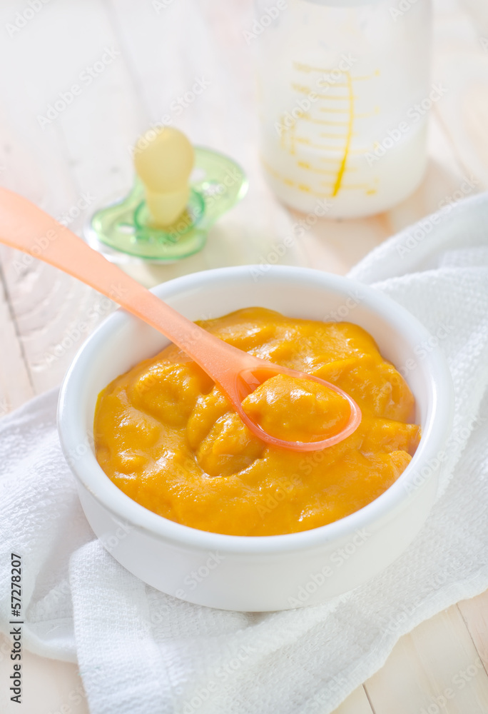 baby food in bowl baby food in bowl