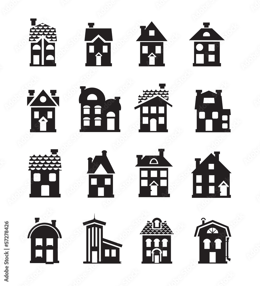 Houses icons set Houses icons set