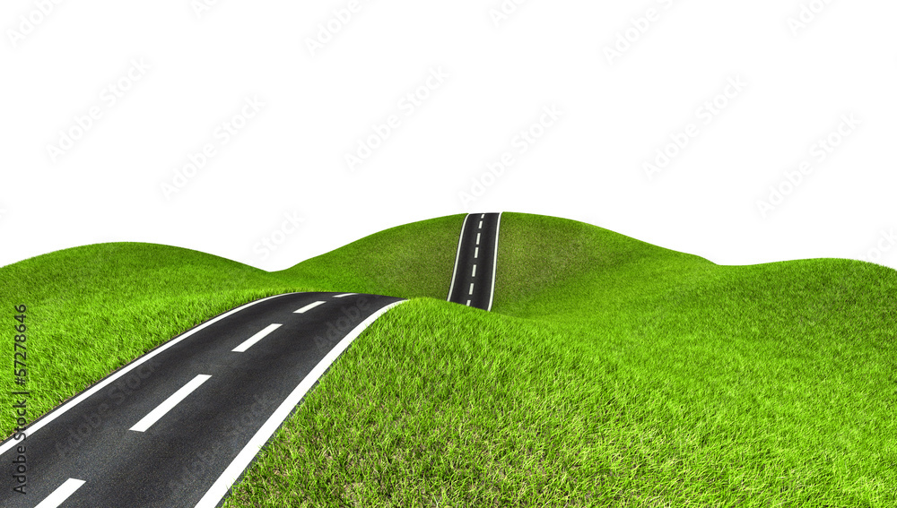 Fototapeta premium field and road