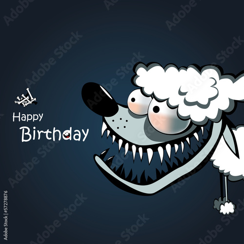 Happy Birthday smile dog card