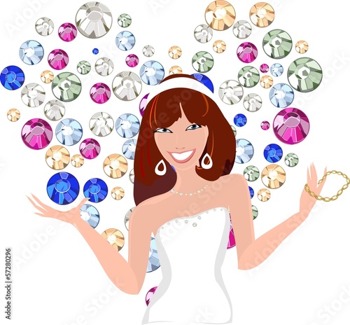 Beautiful young woman with jewelry