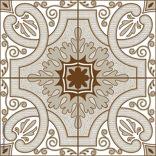 Azulejo Portugues Marrom