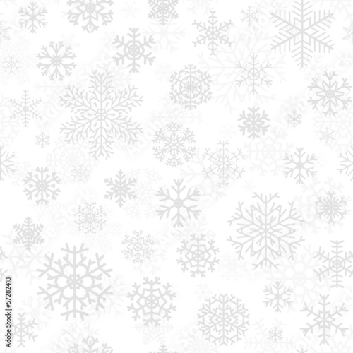 Christmas seamless pattern with gray snowflakes