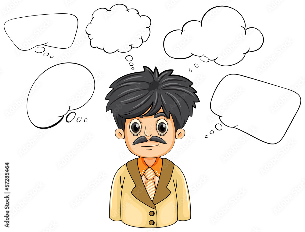 A business-minded person with many empty thoughts A business-minded person with many empty thoughts