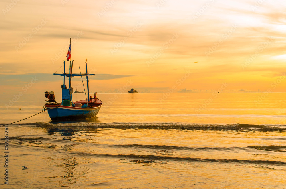 Fishing boat in sea