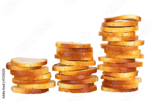 small round mini bake rolls on a white background