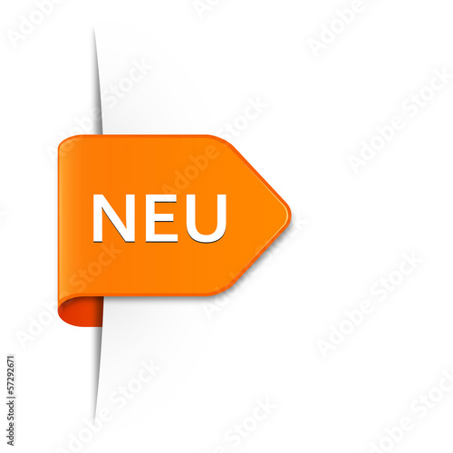 NEU - Orangener Sticker Pfeil mit Schatten