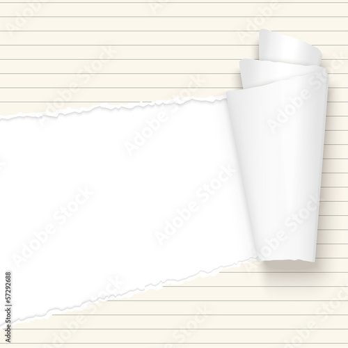 aufgerissenes Papier mit Textfreiraum