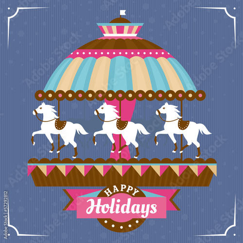 Greeting card with carousel