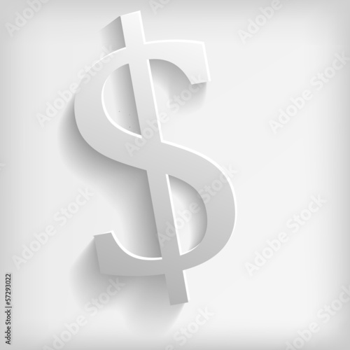 Background with dollar symbols on a white background.