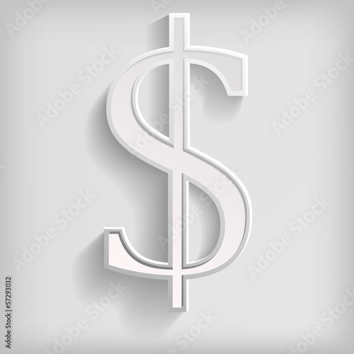 Background with dollar symbols on a white background.