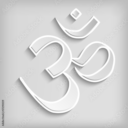 om symbol on white