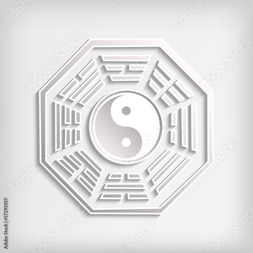 Chinese Bagua symbol on white