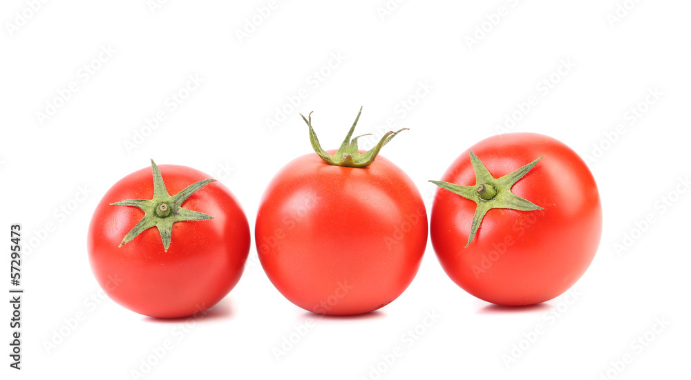 Three red ripe tomatoes Three red ripe tomatoes