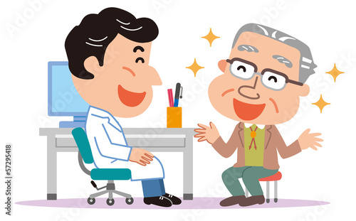 医師　高齢者　おじいさん　医療