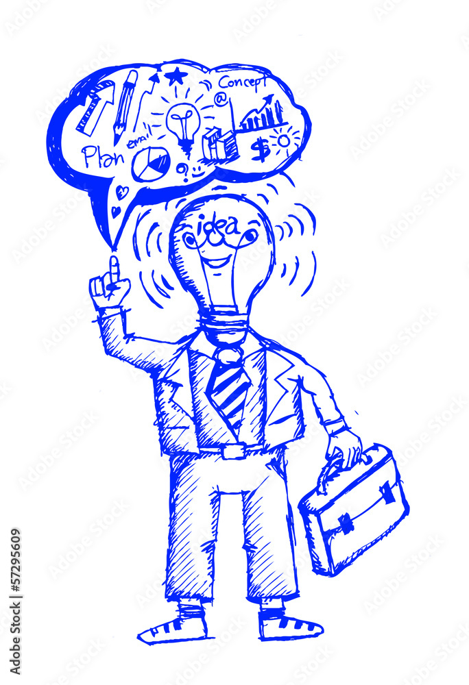 man with ideas symbol and creativity man with ideas symbol and creativity