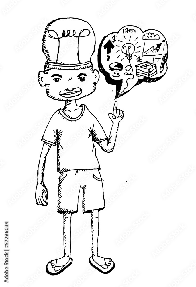 man with ideas symbol and creativity man with ideas symbol and creativity
