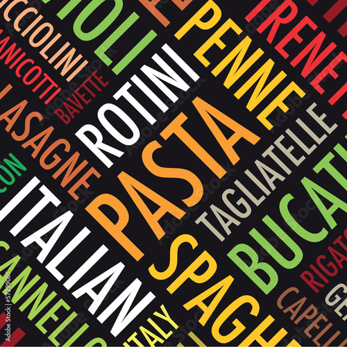 square pasta background set