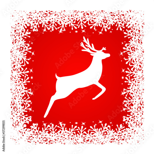 Merry Christmas background with snowflakes