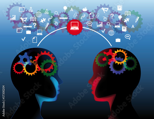 Social education communication concept