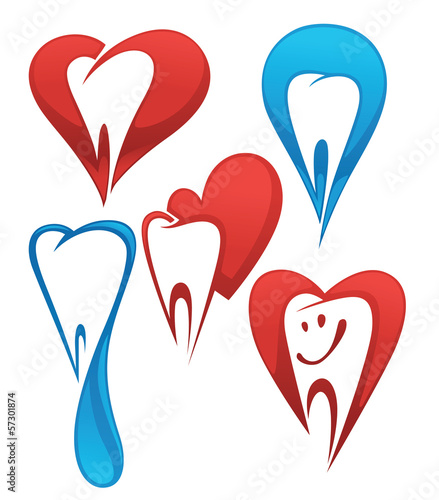 vector collection of healthy teeth