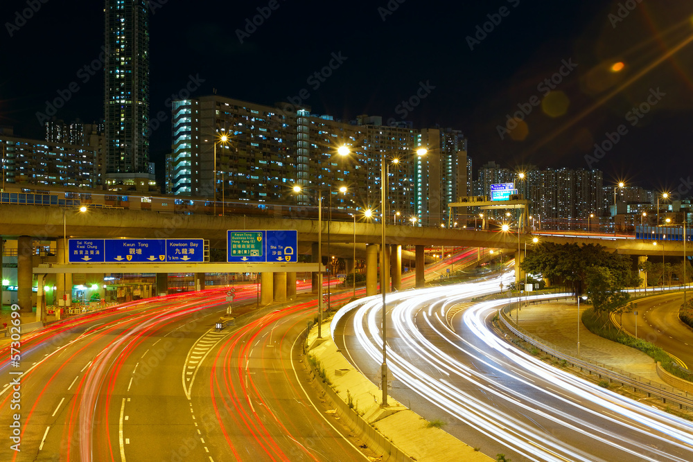 Fototapeta premium downtown skyline at night