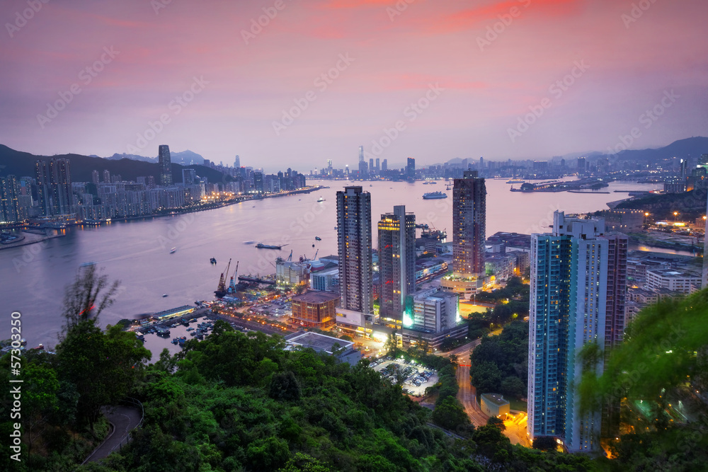 Obraz premium hong kong city