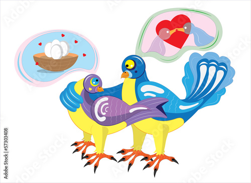 Dreams of birds in love.