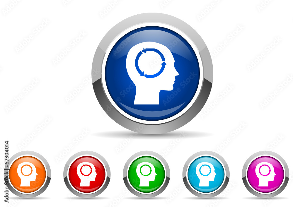 head icon vector set head icon vector set