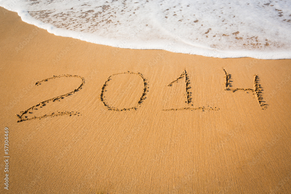 Fototapeta premium New Year 2014 is coming concept